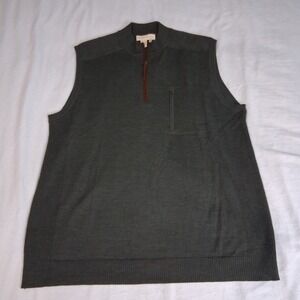 The‎ Territory Ahead Grandpa Sweater Vest Mens XL Merino Wool Hunter Green